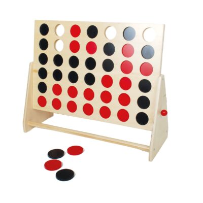 Großes Holz-Dominospiel - 4 in einer Reihe