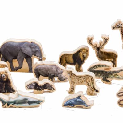 Wildtiere Spielfiguren aus Holz