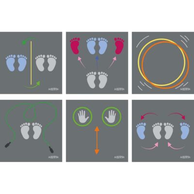 Bodenmatten - Fitnesspfad, 6er-Set