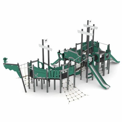 Großes Piratenschiff mit 3 Rutschen – RECYCLED RC1580