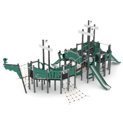Großes Piratenschiff mit 3 Rutschen - RECYCLED RC1580