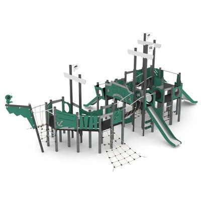 Großes Piratenschiff mit 3 Rutschen – RECYCLED RC1580