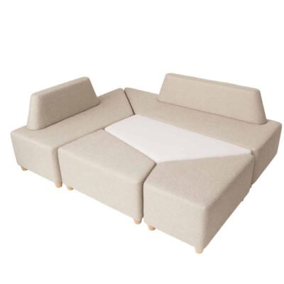 Sitzgarnitur für Foyer, beige – schwer entflammbar