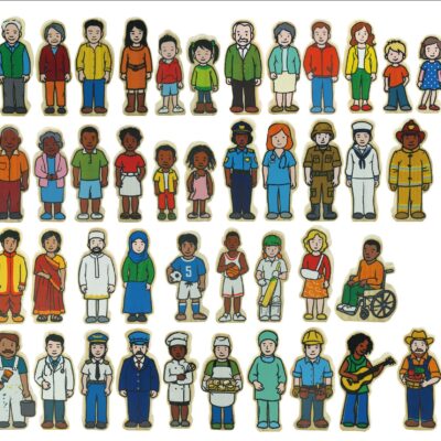 Village People Holzfiguren 42-teilig