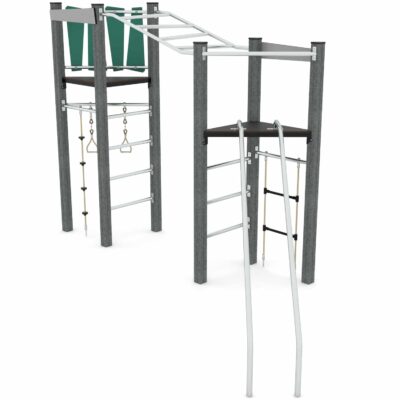 Kleine Kletterturmanlage mit Kletterstange - RECYCLED RC1451