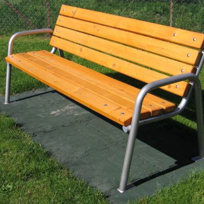 Kommunale Sitzbank - Holzbank mit oder ohne Rückenlehne