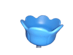 Drehschale Tulpe – Mini PE Karussel von Beckmann Spielgeräte - DrehschaleTulpe BLAU SMALL