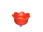 Drehschale Tulpe – Mini PE Karussel von Beckmann Spielgeräte - DrehschaleTulpe ROT SMALL