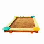 Halbstamm-Sandkasten Rechteck mit PE-Eckverbindungen 90° - Halbstamm Sandkasten Rechteck1
