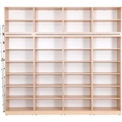 Regalwand mit Leiter - Tiefe: 48 cm - 4-reihig (Grande 25)
