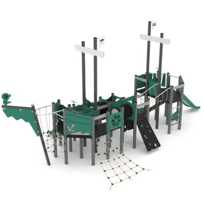 Großes Piratenschiff mit 2 Rutschen - RECYCLED RC1581
