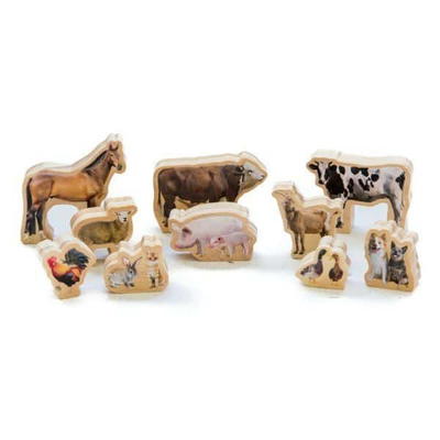 Meine Bauernhoftiere Spielfiguren aus Holz