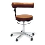 Sanus®-Gesundheitsstuhl aus Leder – Lehne höhenverstellbar - leder mittelbraun