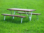 Picknick Bank mit integriertem Tisch von Beckmann Spielgeräte - picnicbank 4df8cca0