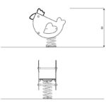 Federwippe Huhn – RECYCLED RC0606 - rc0606front