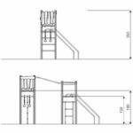 Kleine Kletterturmanlage mit Kletterstange – RECYCLED RC1451 - rc1451front