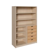 Korpus-Schrank mit 5 Massivholzschüben und Regal oben und unten – Bild 2