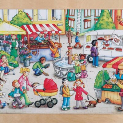 Rahmenpuzzle "Markt"