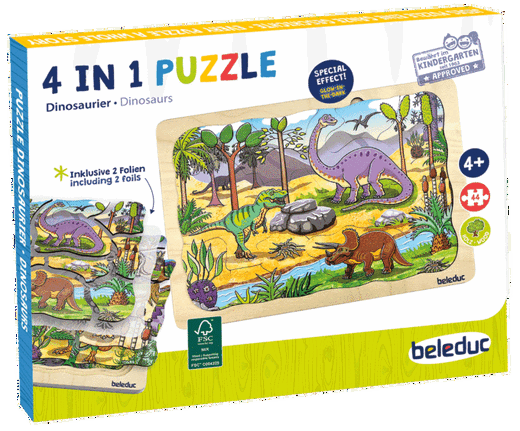 17062-Box-rgb Lagen-Puzzle „Dinosaurier“ - 17062 Box rgb