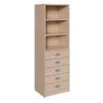 Korpus-Schrank mit 5 Dekorblendenschüben und Regal - 521605100