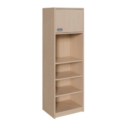 Korpus-Schrank mit Tür oben und Regal unten