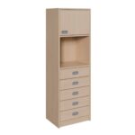 Korpus-Schrank mit 5 Dekorblendenschüben und Tür oben - 521645100