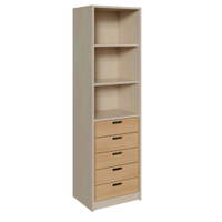 Korpus-Schrank mit 5 Massivholzschüben und Regal oben – Bild 3