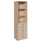 Korpus-Schrank mit 5 Dekorblendenschüben und Regal - 521805100