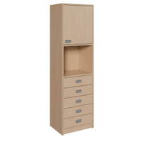Korpus-Schrank mit 5 Dekorblendenschüben und Tür oben – Bild 2