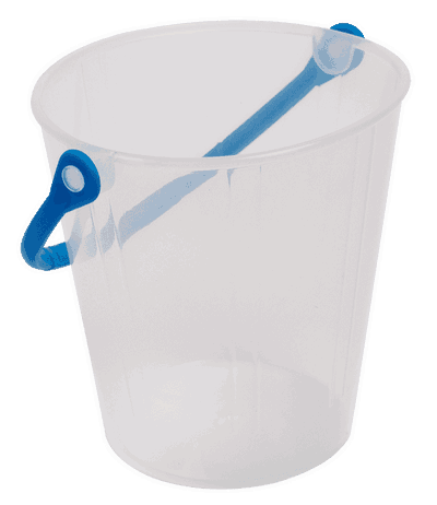 Eimer, transparent