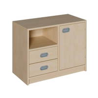 Korpus-Schrank mit 2 Dekorblendenschüben, Tür und Regal