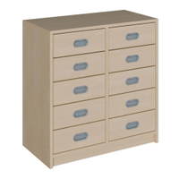 Korpus-Schrank mit 10 Dekorblendenschüben