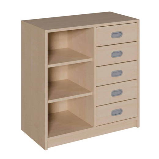 780805200 Korpus-Schrank mit 5 Dekorblendenschüben und Regal - 780805200