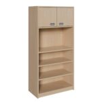 Korpus-Schrank mit zwei Türen oben und Regal unten - 781640100