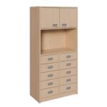 Korpus-Schrank mit 10 Dekorblendenschüben und 2 Türen oben - 781645100