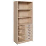 Korpus-Schrank mit 5 Dekorblendenschüben und Regal unten + Regal oben - 781805200