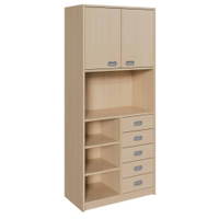 Korpus-Schrank mit 5 Dekorblendenschüben und Regal unten + 2 Türen oben – Bild 2