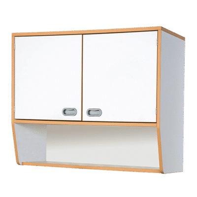 Hängeschrank über Garderobenablage