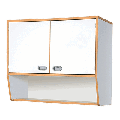 Hängeschrank über Garderobenablage