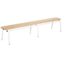 Metall- und Holzbank ohne Rückenlehne (2 Latten – 160x32 cm)