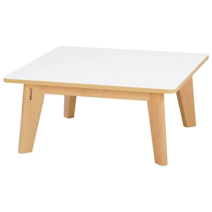 TISCH MIT BESCHICHTETER TISCHPLATTE NATURE - Viereckig 80x80 cm