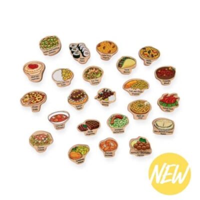 Essen rund um die Welt - 23-teiliges Massivholzset