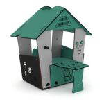 U3 Spielhaus mit Bank, Zaun und Spieltisch – RECYCLED RC0824 - aac2 rc08242s