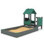 U3 Spielplattform mit rechteckigen Sandkasten – RECYCLED RC1455 - bbfb rc14552s
