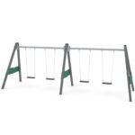 Doppel-Schaukelgestell mit 4 Schaukelsitzen – RECYCLED RC1424 - bd2a rc14241s