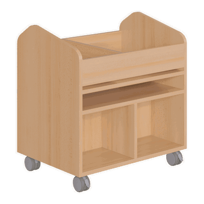 Bastelwagen „Kreativbasti 1“ mit 7 Fächern für Papier und Bastelmaterial