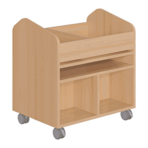 conen-mw1-16 Bastelwagen „Kreativbasti 1“ mit 7 Fächern für Papier und Bastelmaterial - conen mw1 16