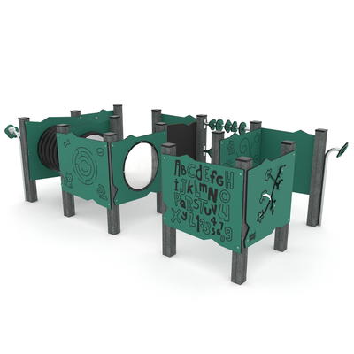 U3 Spielwandanlage mit Kriechtunnel und Labyrinth – RECYCLED RC1437