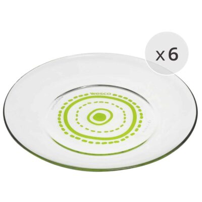 Dessertteller 6er Set - Geschirr aus Pepsycolor-Hartglas