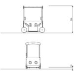 Eisenbahn Waggon mit Dach und Sitzbank – RECYCLED RC0813 - rc0813front